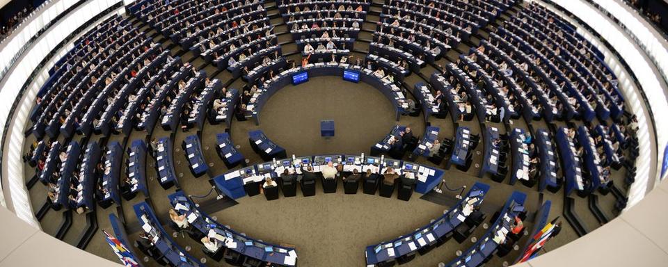 Une vue générale du Parlement européen à Strasbourg. [Keystone - EPA/Patrick Seeger]