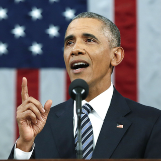 Barack Obama lors de son discours sur l'état de l'Union mardi. [Reuters - Evan Vucci/Pool]