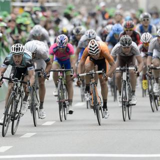 Payerne sera l'une des villes-hôte du Tour de Romandie, comme ici en 2013. [Keystone - Laurent Gilliéron]