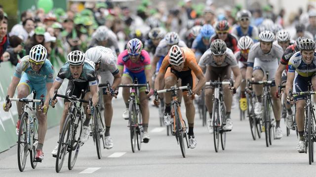 Payerne sera l'une des villes-hôte du Tour de Romandie, comme ici en 2013. [Keystone - Laurent Gilliéron]