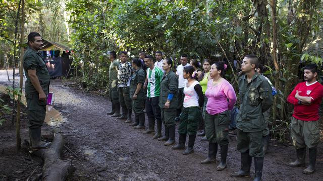 Des rebelles des FARC au sud de la Colombie. [AP Photo - Ricardo Mazalan]