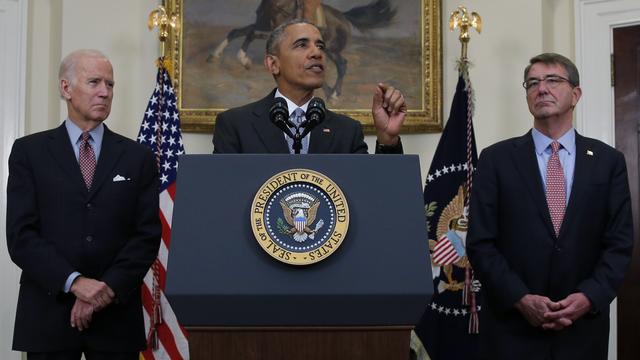 Barack Obama lors de la présentation du plan de fermeture de Guantanamo.