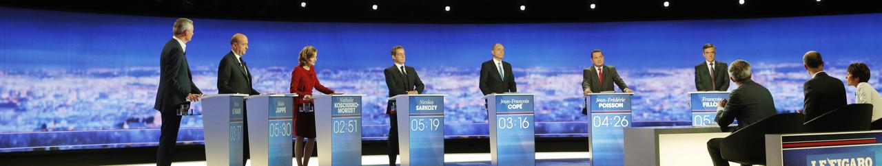 Les candidats à la primaire à droite. [AFP - PHILIPPE WOJAZER]