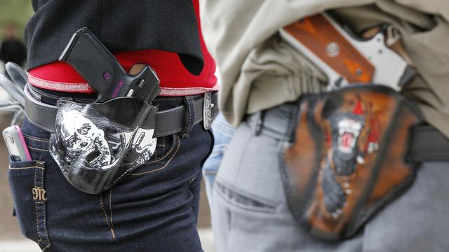 Les armes peuvent de nouveau être portées de manière visible au Texas depuis le 1er janvier 2016. [Getty Images/AFP - Erich Schlegel]