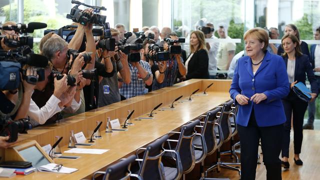 La conférence de la chancelière était très attendue.