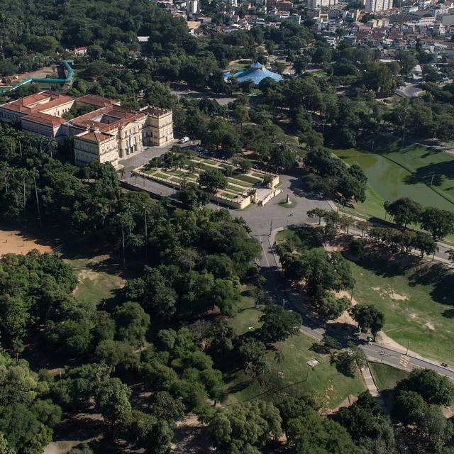 Vue aérienne du parc Quinta da Boa Vista, à Rio de Janeiro. [AFP - Yasuyoshi Chiba]