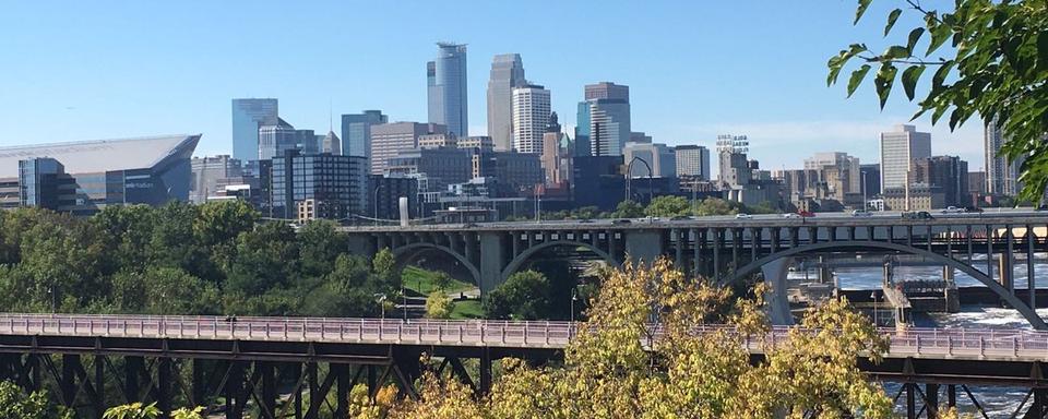 Vue de Minneapolis, dans le Minnesota (2e étape de Good morning America). [RTS - Alexandre Habay]