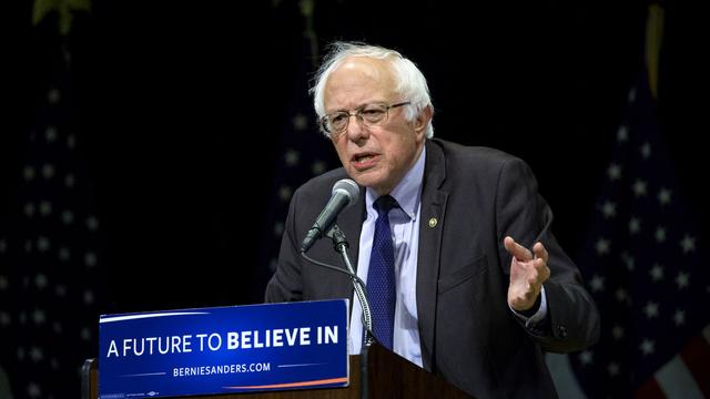 Le candidat à l'investiture démocrate Bernie Sanders lors d'un meeting le 23 juin 2016. [Keystone - AP Photo/Craig Ruttle]