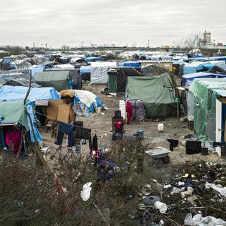 Vue du camp de réfugiés à Calais. [EPA/Keystone - Yoan Valat]