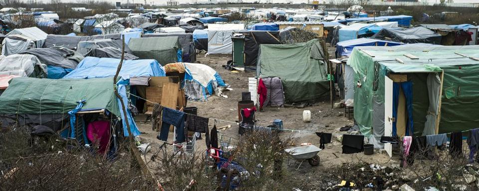 Vue du camp de réfugiés à Calais. [EPA/Keystone - Yoan Valat]