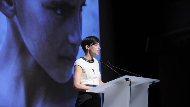 La directrice du festival, Isabelle Gattiker, lors de la cérémonie d'ouverture du 14e Festival du film international pour les droits humains. [FIFDH - Miguel Bueno]