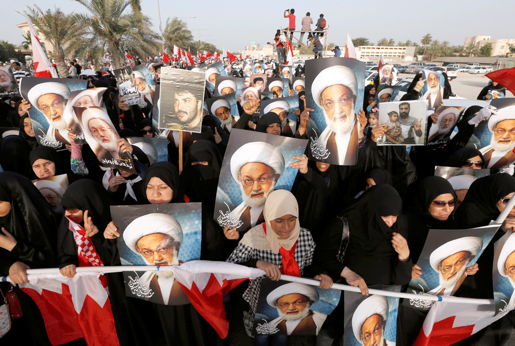 Manifestations après la déchéances de nationalité de l'Ayatollah chiite Isa Qassim. [Reuters - Hamad I Mohammed]