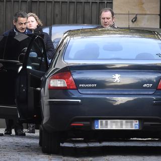 Nicolas Sarkozy mardi matin à Paris. [AFP - Lionel Bonaventure]
