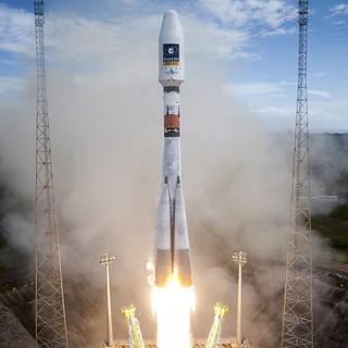 Le lancement des satellites Galileo depuis Kourou, en Guyane française. [EPA/Keystone - JM Guillon]