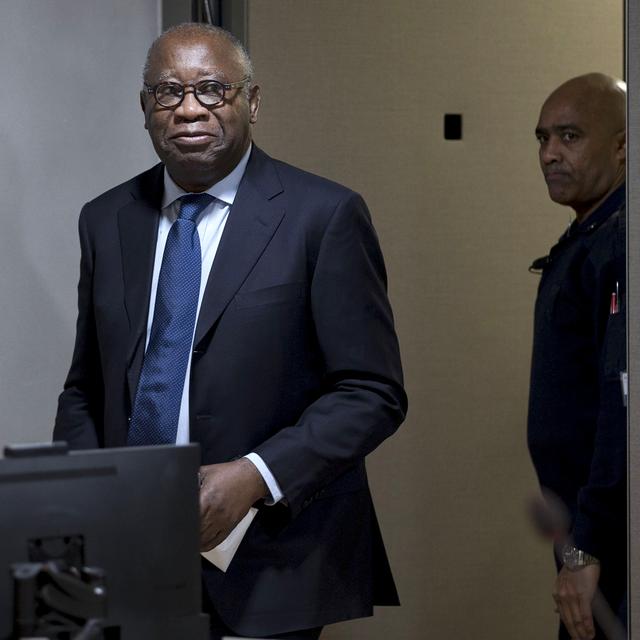 L'ancien président ivoirien Laurent Gbagbo à son arrivée devant la CPI. [Peter de Jong/Pool]