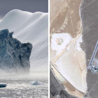 La fonte des glaces au Groenland ou les photos de Google Earth mettent au jour des bases secrètes. [Reuters/Google Earth - Reuters/Google Earth]