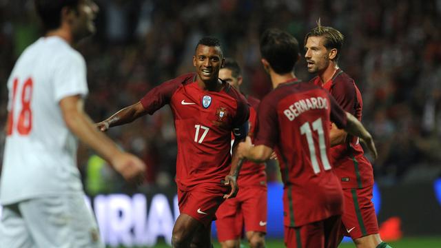 Nani (no 17) a inscrit un doublé pour le Portugal. [Paulo Duarte]