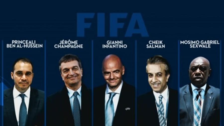Les candidats à la présidence de la FIFA.