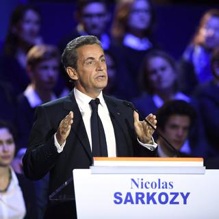 Nicolas Sarkozy lors du deuxième débat de la droite française. [epa/Keystone - Eric Feferberg]