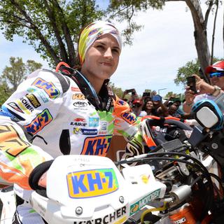 L'Espagnole Laia Sainz est l'une des rares femmes sur le Dakar 2016. [Presse Sport/AFP - Hérôme Prevost]