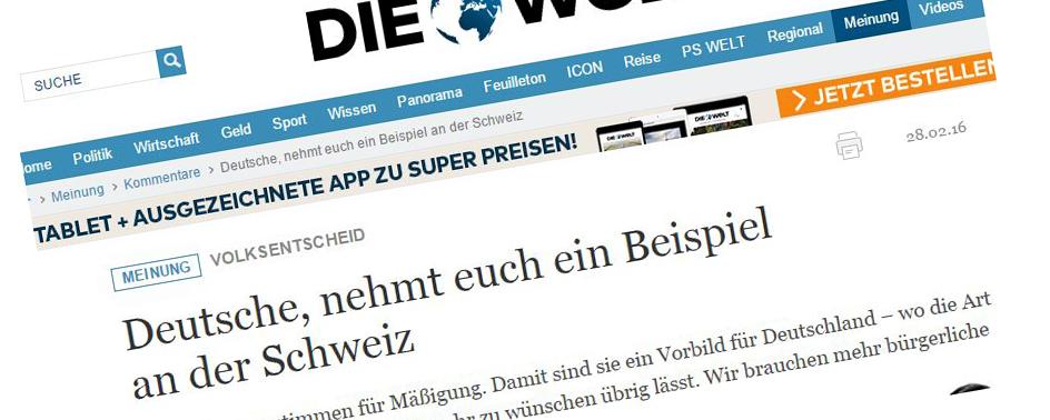 Capture d'écran du quotidien allemand Die Welt. [http://www.welt.de]