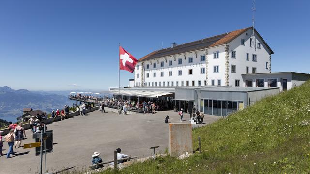 Un hôtel situé au sommet du Mont Rigi, à proximité de Lucerne. [KEYSTONE - Gaetan Bally]