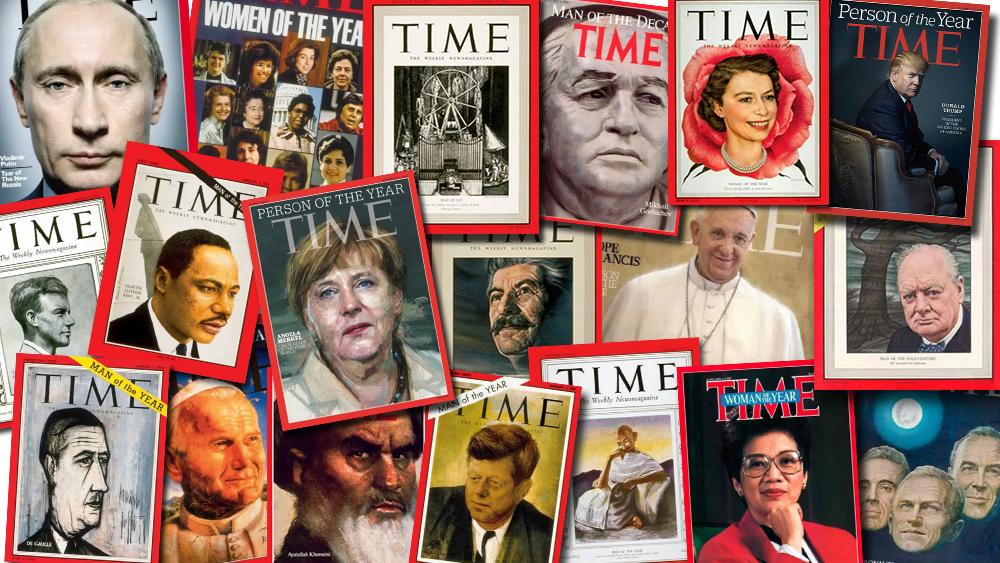 Quelques couvertures marquantes de l'édition "Personnalité de l'année" du magazine Time. [http://time.com]