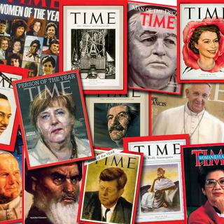 Quelques couvertures marquantes de l'édition "Personnalité de l'année" du magazine Time. [http://time.com]