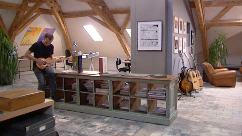 Zep dans son atelier en 2010. [RTS]