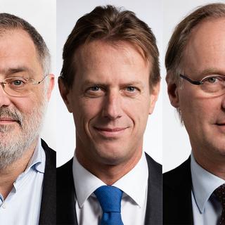 Carlo Sommaruga, Christian Lüscher et Yves Nidegger. [Keystone - Gaetan Bally]