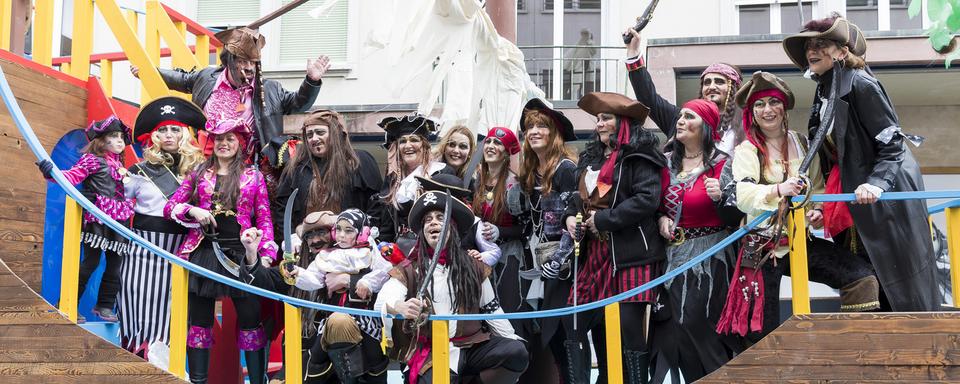 Le cortège des Brandons de Payerne en 2017. [Keystone - Cyril Zingaro]