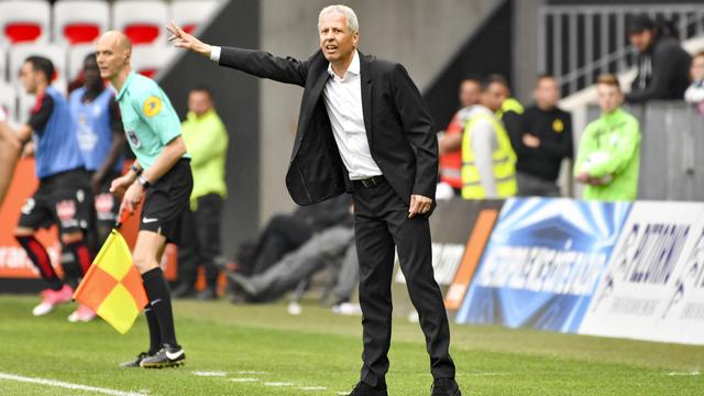 Lucien Favre et ses joueurs réussissent une saison historique pour le club de Nice. [Norbert Scanella]