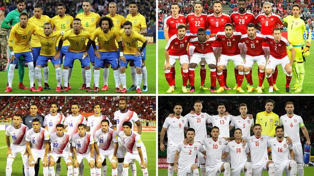 La Suisse affrontera le Brésil, le Costa Rica et la Serbie. [Keystone - EPA/DESK]