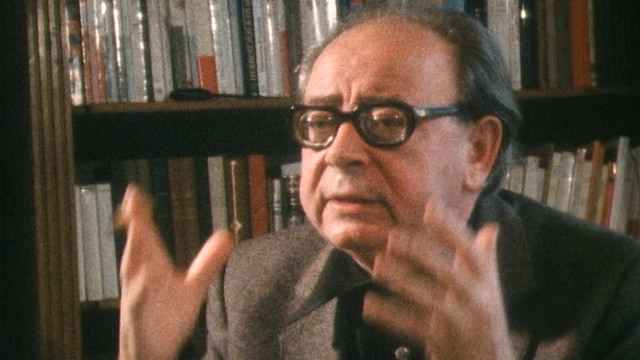L'écrivain Georges Haldas en 1982. [RTS]