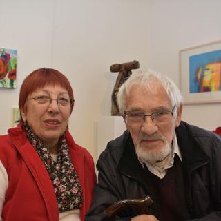 Les artistes Liuba Kirova et Peter Fürst. [RTS - Gaël Klein]