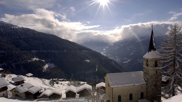 Le village de Chandolin. [KEYSTONE - Olivier Maire]