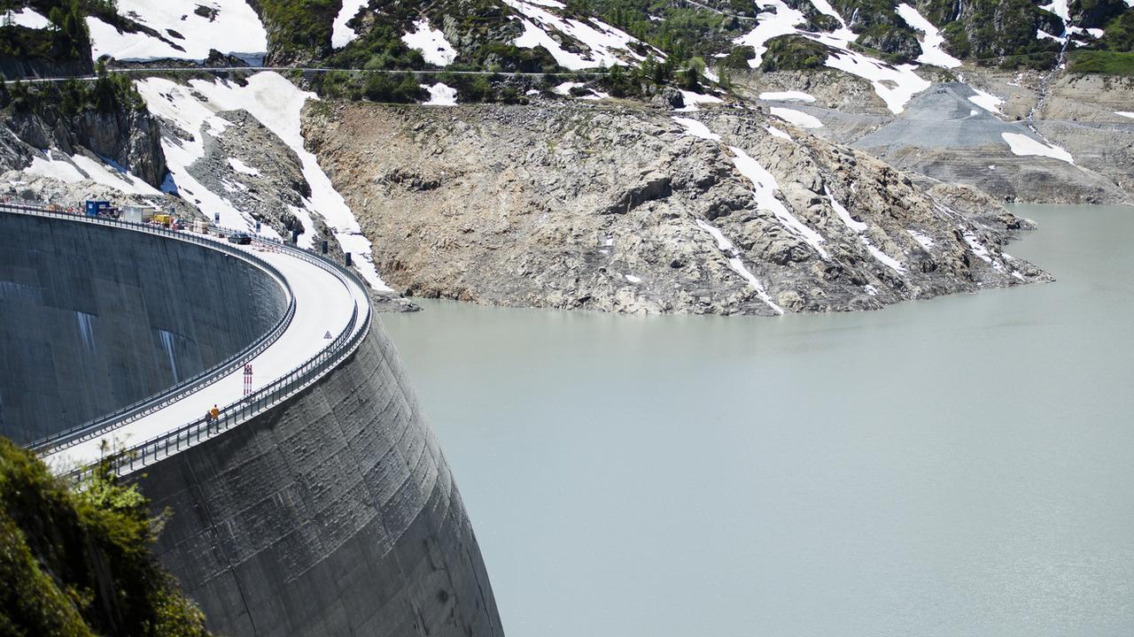 Le barrage du lac d'Emosson dans le canton du Valais. [Keystone - Manuel Lopez]