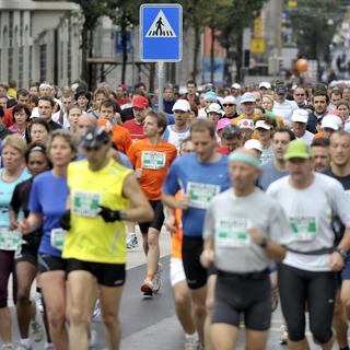 Au départ du marathon de Lausanne. [Keystone - Dominic Favre]