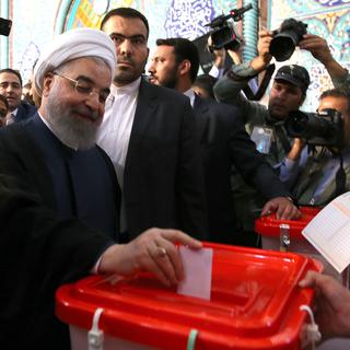 Hassan Rohani, qui brigue un deuxième mandat, a voté vendredi à Téhéran. [Presidency of Iran (handout), Anadolu Agency]