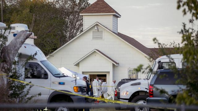 La fusillade s'est déroulée dans la First Baptist Church de Sutherland Springs. [Keystone - Jay Janner/AP]