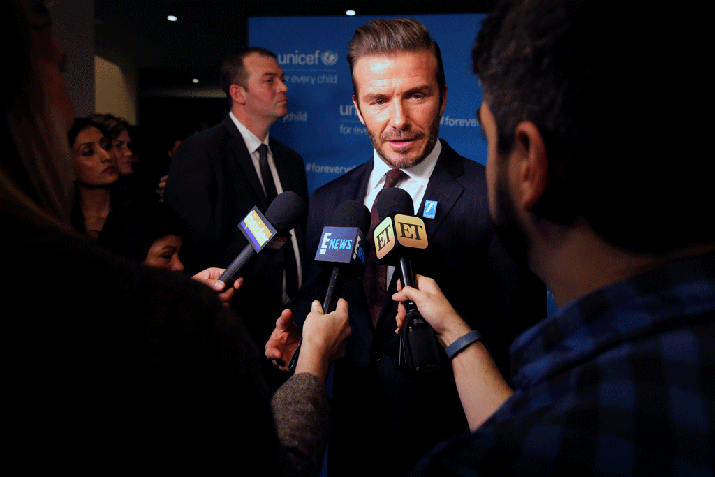 David Beckham est au coeur d'une tempête médiatique. [Reuters - Andrew Kelly]