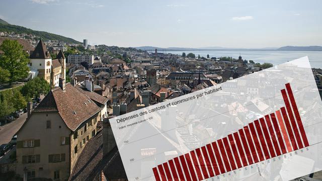 Une vue de Neuchâtel. [Keystone - Gaëtan Bally]