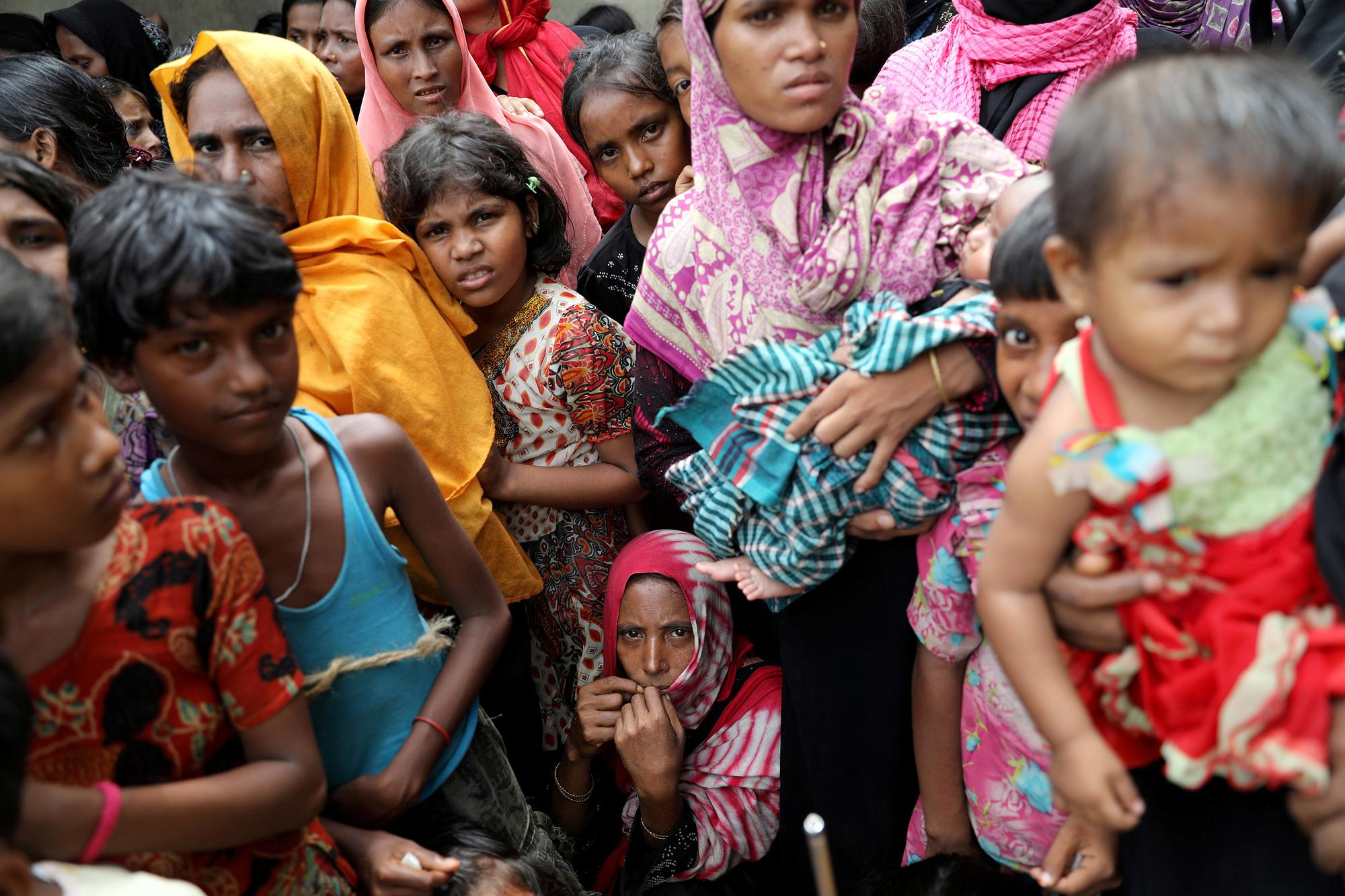 Réfugiés rohingyas au Bangladesch le 5 octobre 2017. [Reuters - Mohammad Ponir Hossain]