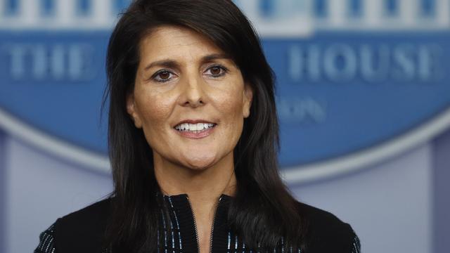 Nikki Haley, l'ambassadrice américaine à l'ONU. [Keystone - Carolyn Kaster]