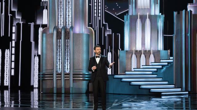 Jimmy Kimmel a fait quelques allusions à Donald Trump lors de la cérémonie des Oscars. [keystone - EPA/Aaron Poole]