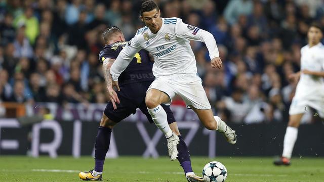 Buteur sur penalty, Ronaldo n'a pas pu offrir les 3 points au Real. [Keystone - Francisco Seco]