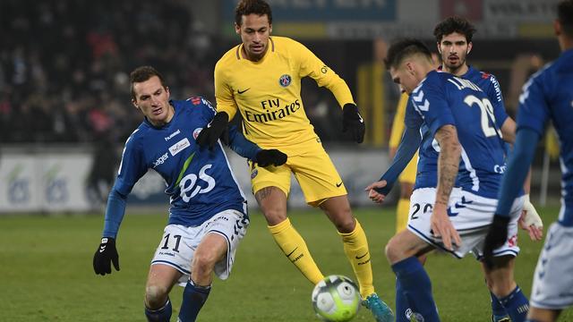 Neymar et ses coéquipiers se sont cassé les dents sur des Alsaciens courageux. [Frederick Florin]