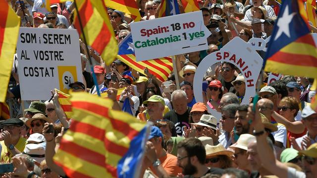 Une manifestation d'indépendantistes catalans le 11 juin 2017. [AFP - LLUIS GENE]