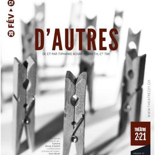 L'affiche du spectacle "D'autres" de Tiphanie Bovay-Klameth. [theatre221.ch]