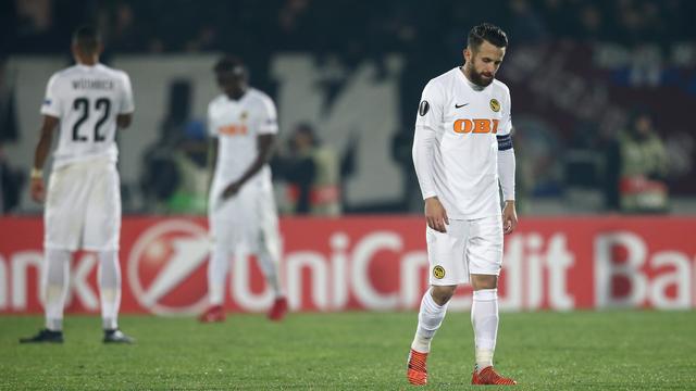 La déception de Sulejmani après le 2-1 inscrit par le Partizan. [Thomas Hodel]